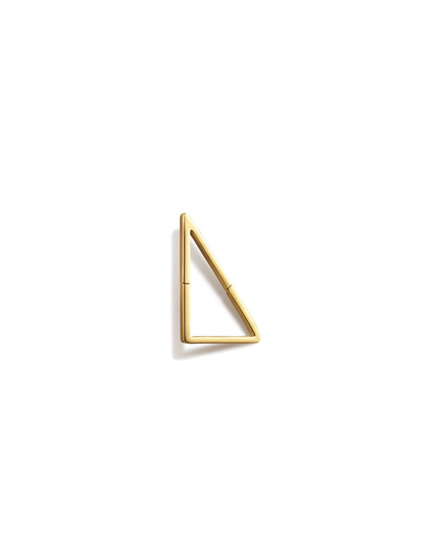 SHIHARA Triangle Form 20, 18K Yellow Gold Earring – The