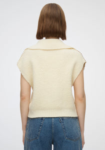 Chainlink Bouclé Cropped Polo