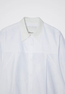 Flounce Hem Poplin Shirt