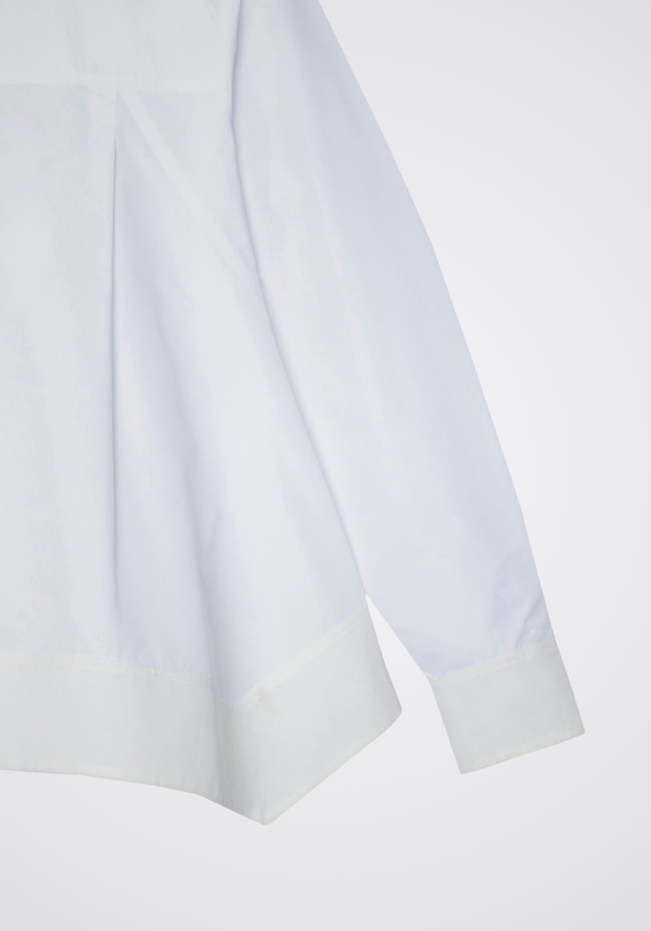 Flounce Hem Poplin Shirt