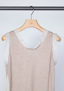 Scoopneck Tank with Pleated Chiffon Combo