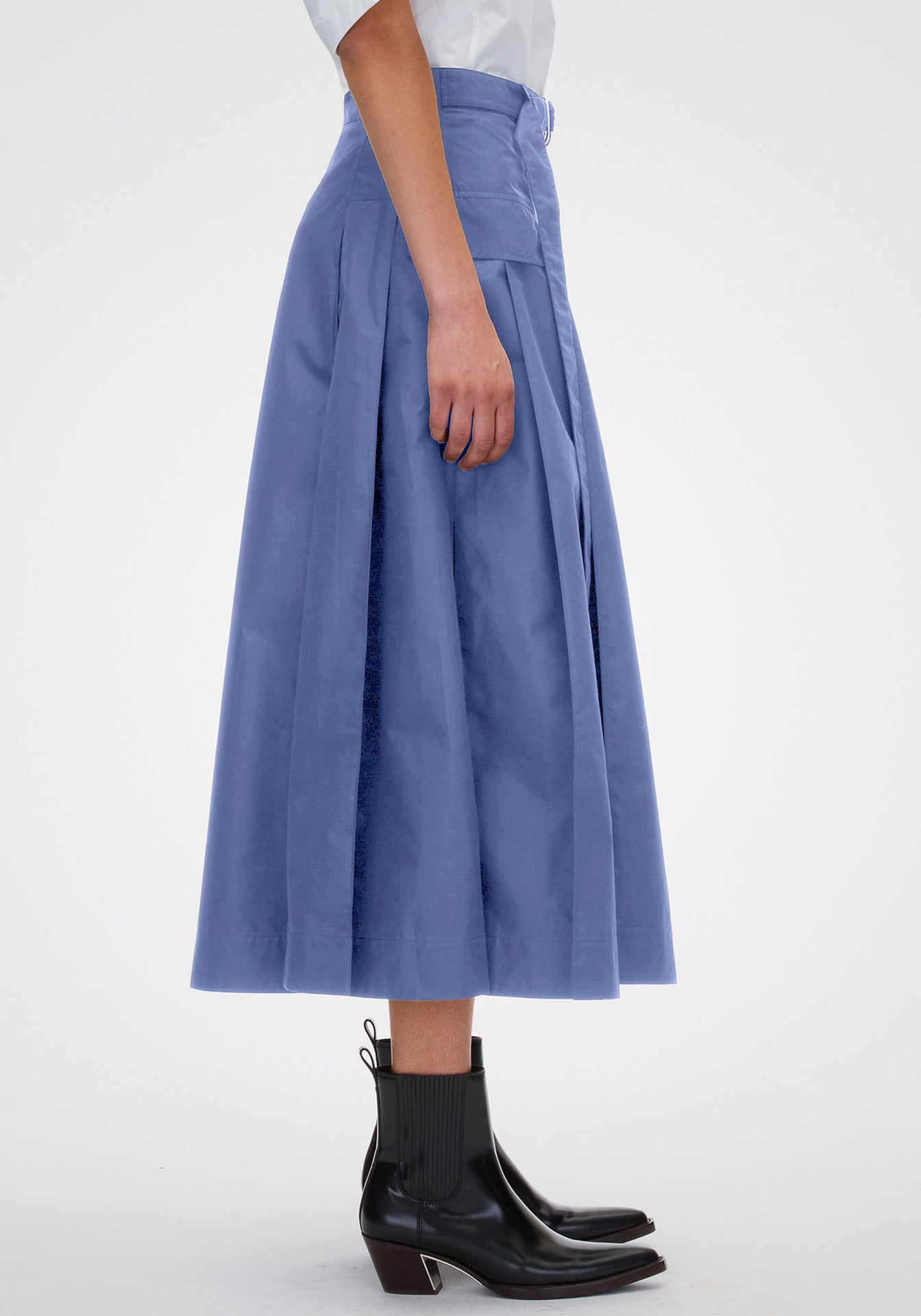 Utility Poplin Midi Skirt