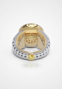 The Dreamer, 18K Gold, Yellow Sapphire + Diamond Ring