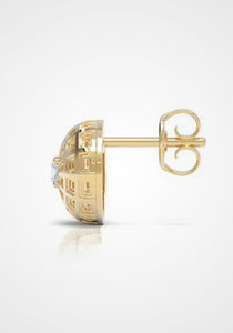 The Duomos, 18K Yellow Gold + Diamond Earrings