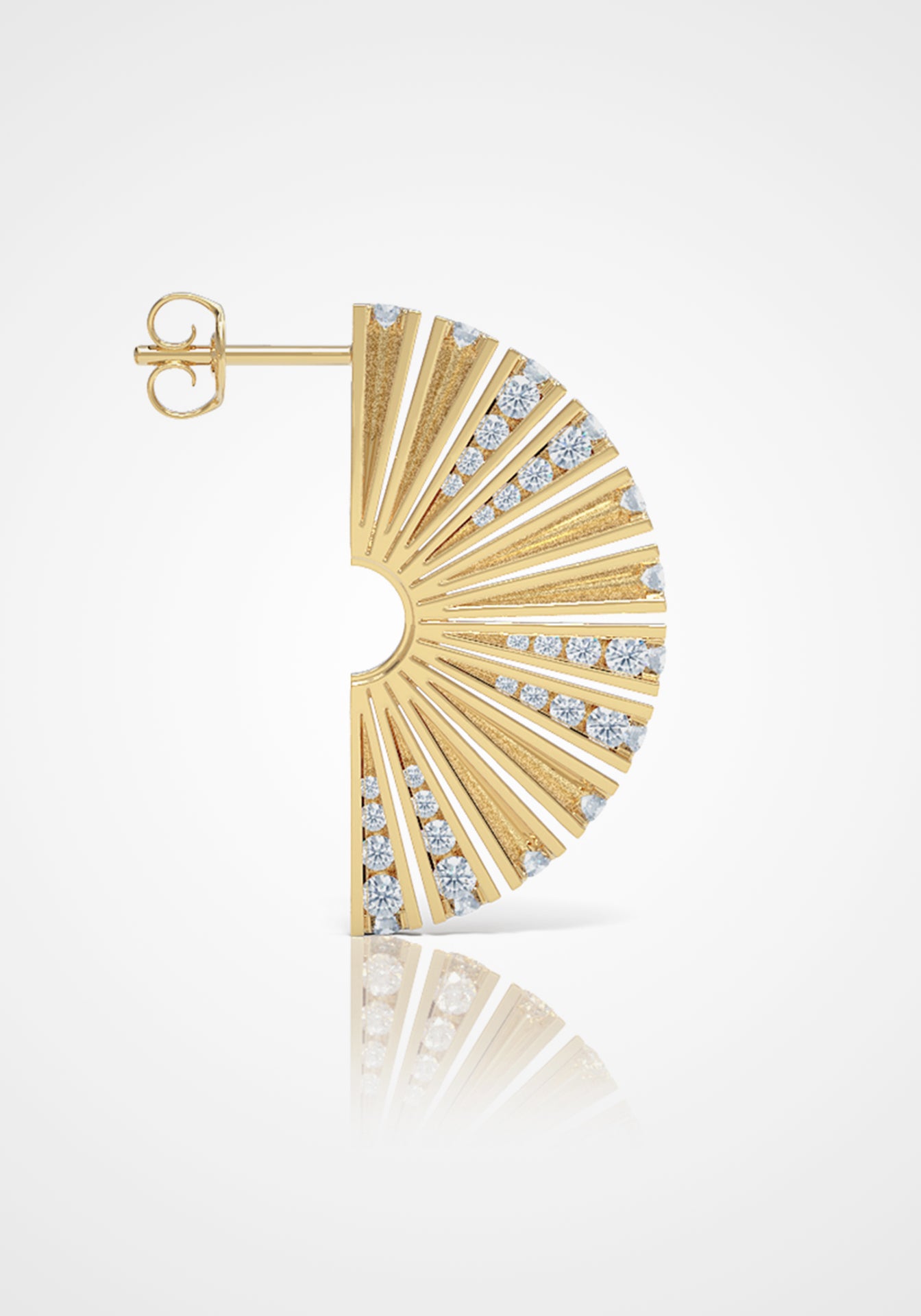 The Fabellas, 18K Yellow Gold + Diamond Earrings
