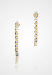 The Fabellas, 18K Yellow Gold + Diamond Earrings