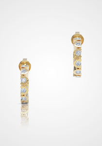 The Fabellitas, 18K Yellow Gold + Diamond Earrings