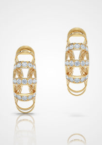 The Solis, 18K Gold + Diamond Earrings