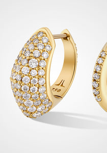 Cobra Bolla Le Stelle, 18K Yellow Gold + Diamond Earrings