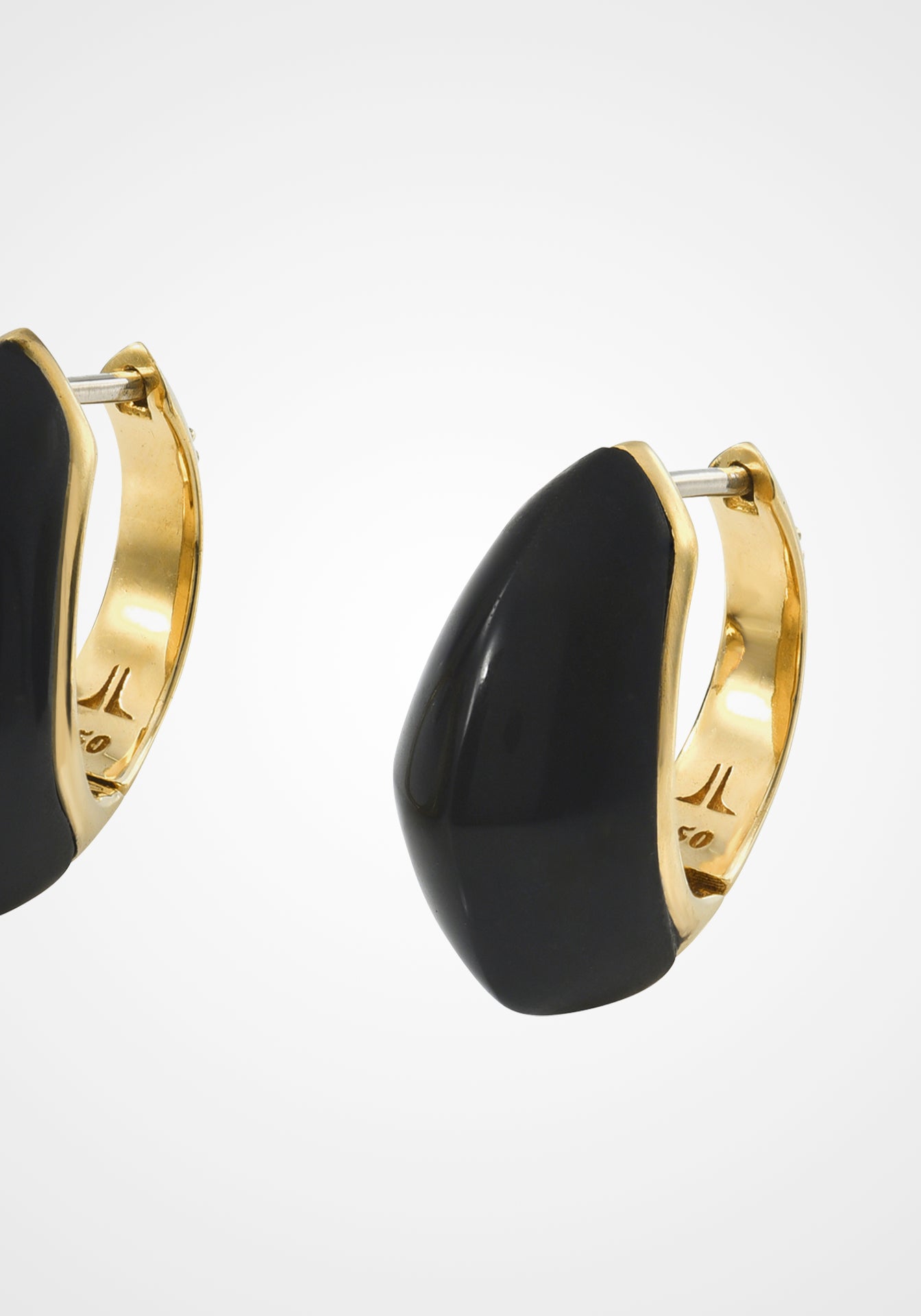 Cobra Bolla, 18K Yellow Gold + Black Jade Earrings