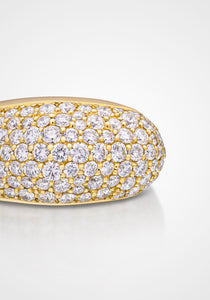 Cobra Bolla Le Stelle, 18K Yellow Gold + Diamond Ring