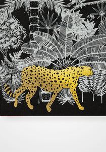 Black Cheetah in Jungle Matchbox