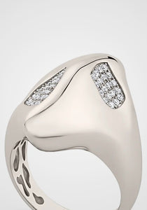 Pia, 14K White Gold + Diamond Ring