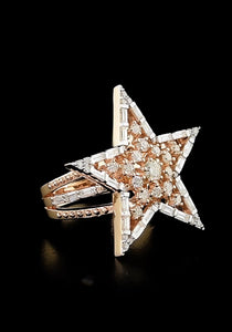 Sirius Star, 18K Rose Gold + Diamond Ring