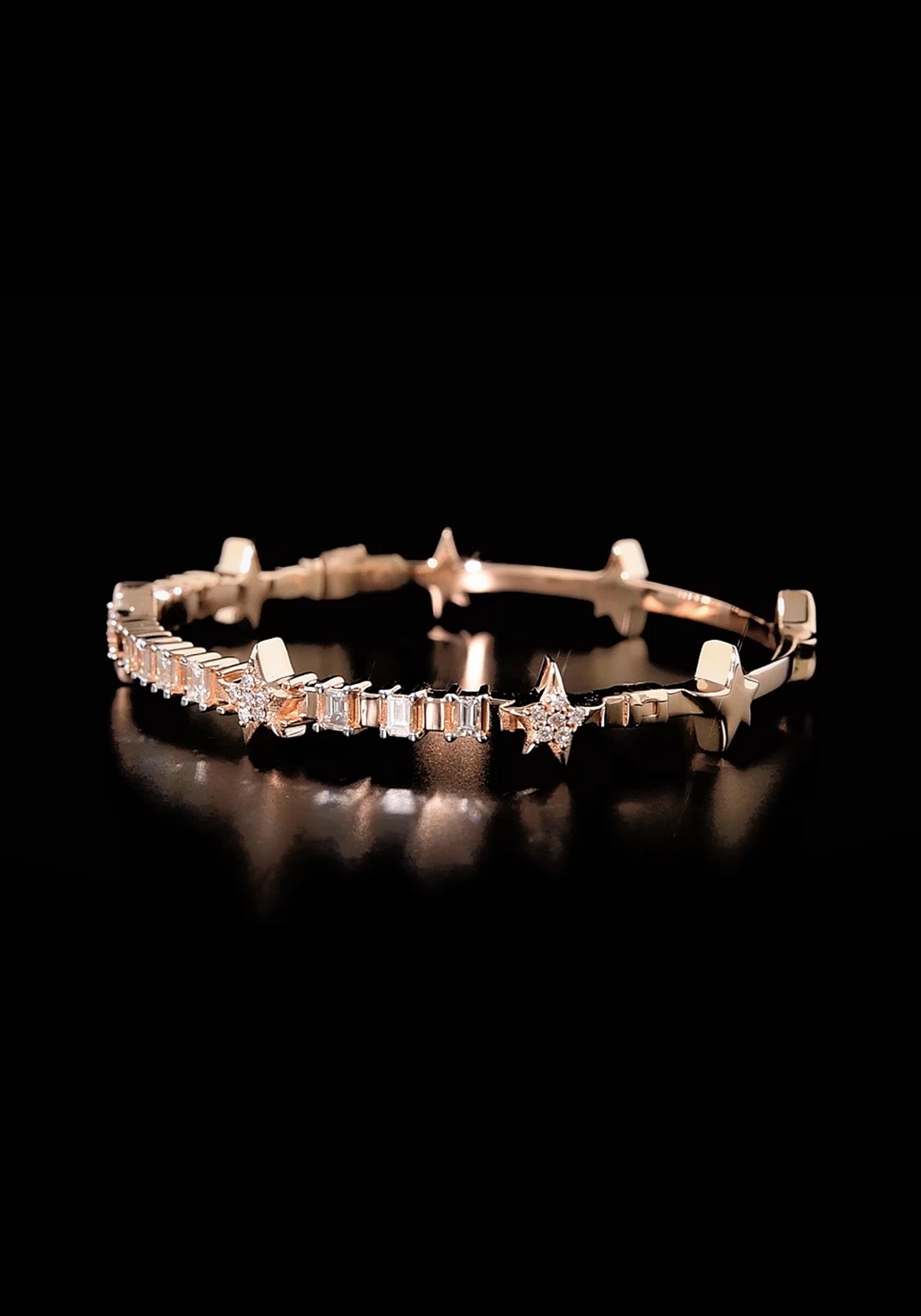 Sirius Star, 18K Rose Gold + Diamond Bracelet