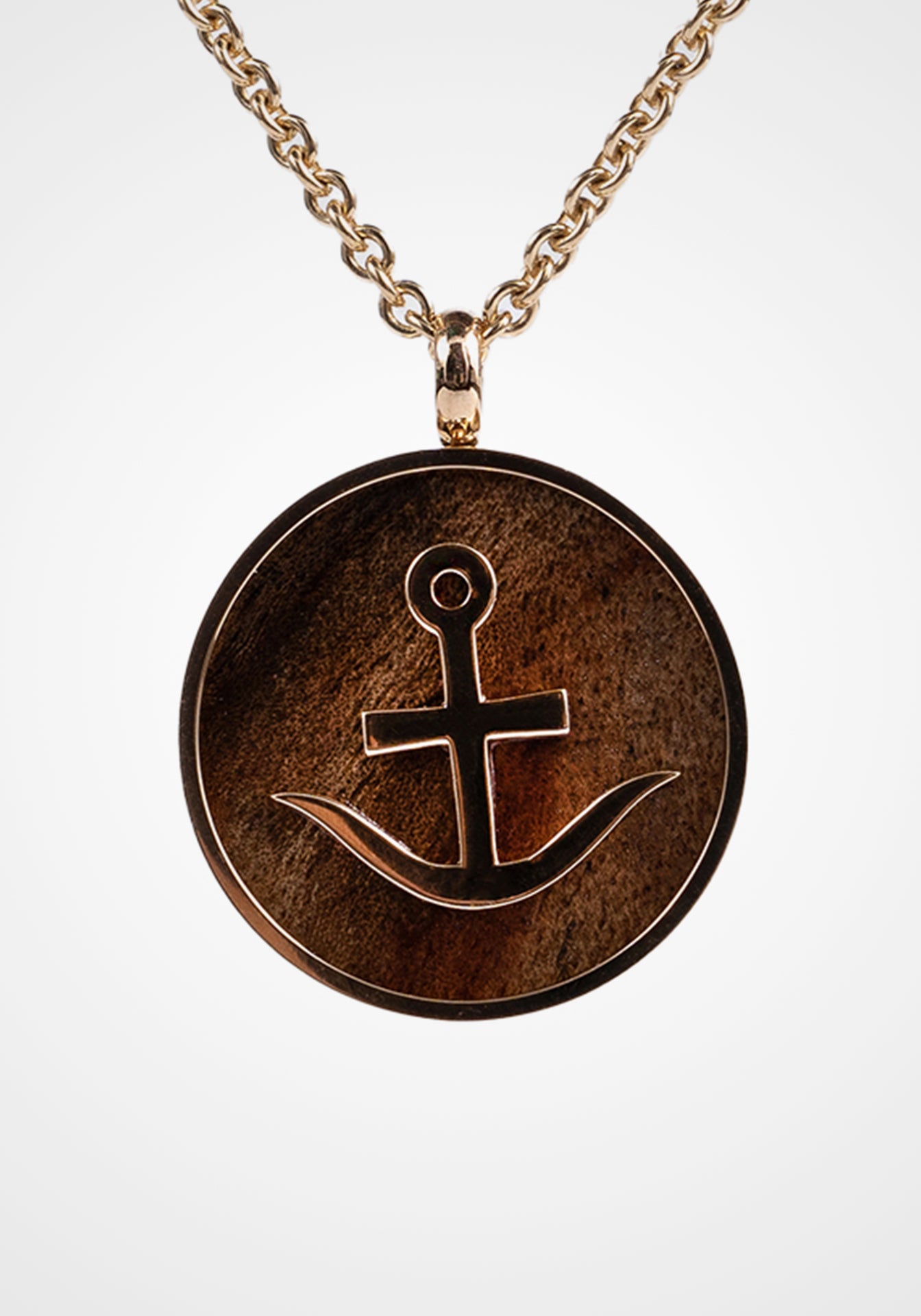 Anchor Rosewood, 18K Yellow Gold Pendant