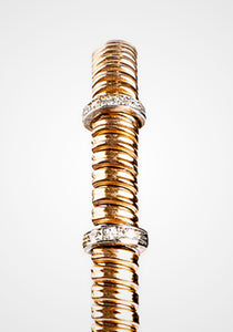 Tubogas, 18K Rose Gold + Five Diamond Bracelet