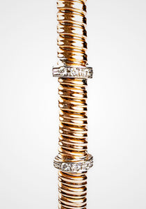 Tubogas, 18K Rose Gold + Five Diamond Bracelet
