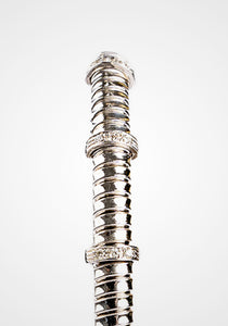 Tubogas, 18K White Gold + Five Diamond Bracelet