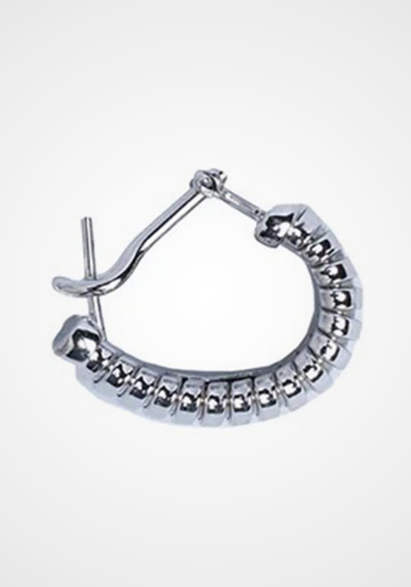 Tubogas Everyday, 18K White Gold Earrings