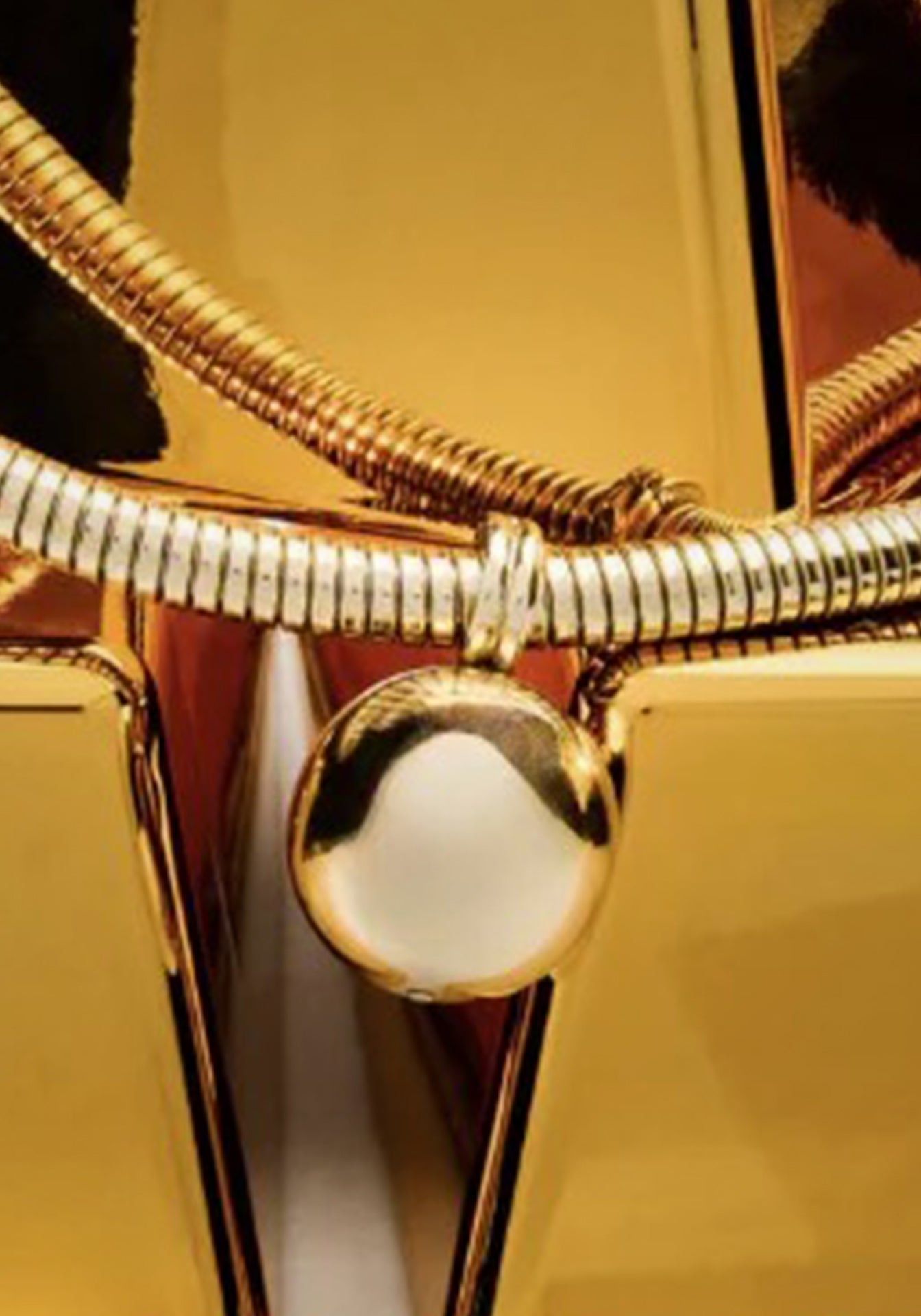 Tubogas Sphere, 18K Yellow Gold Choker