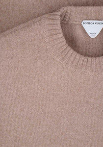 Compact Wool Sweater With Intrecciato Buttons