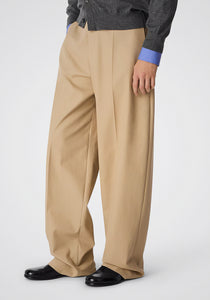 Cotton Twill Straight Trousers