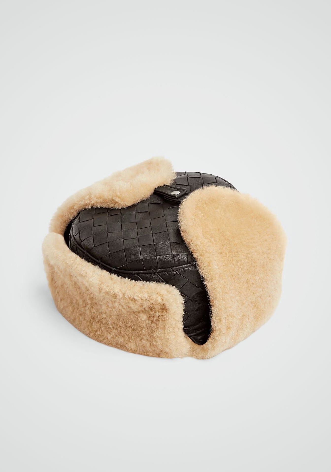 Intrecciato Leather Aviator Hat