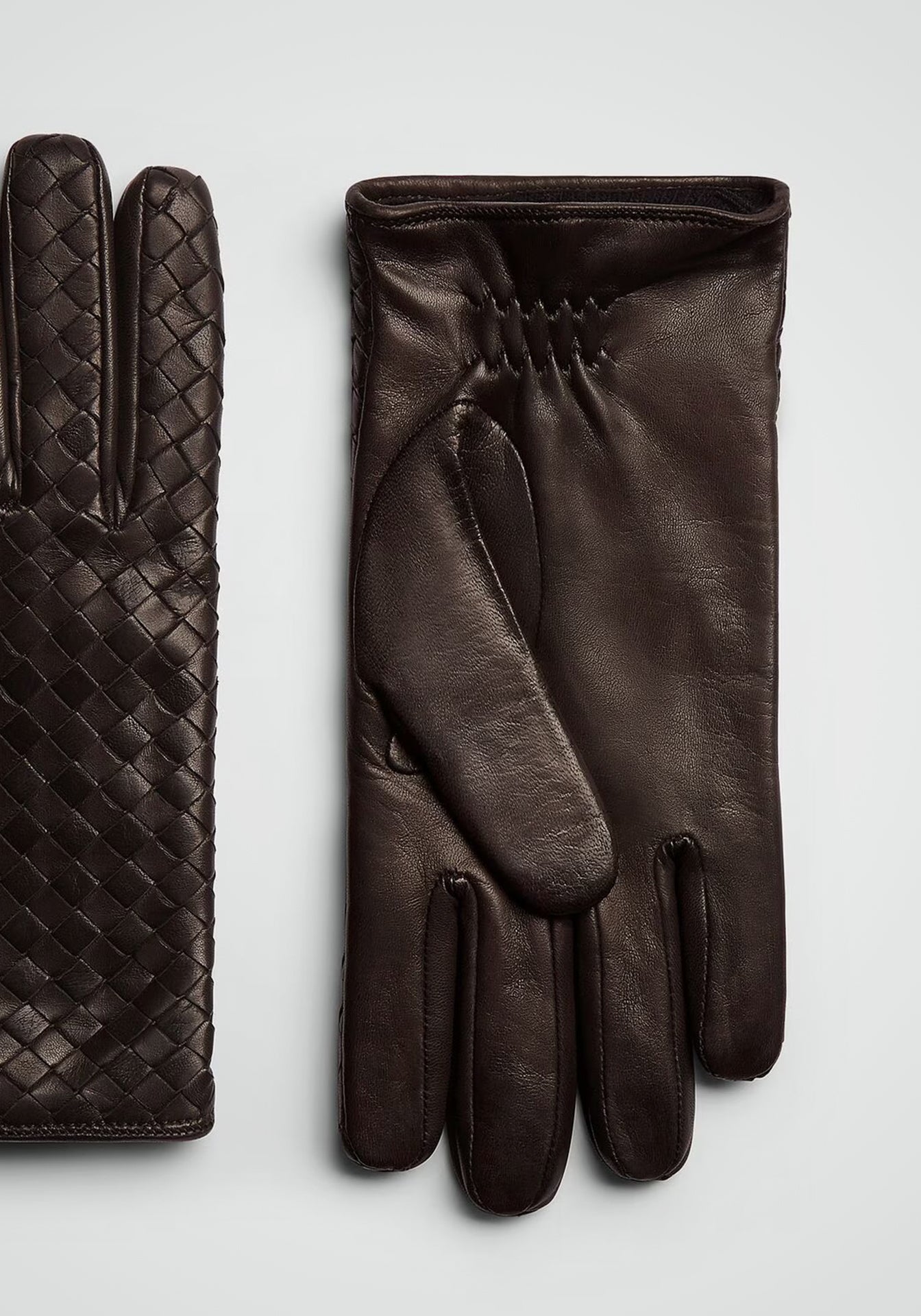 Intrecciato Leather Gloves