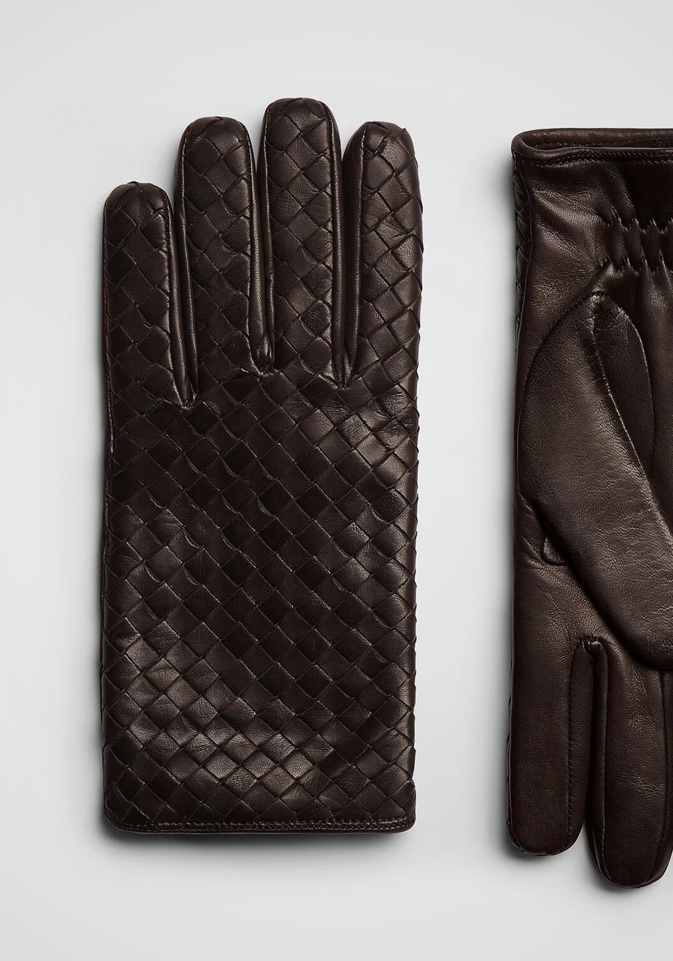 Intrecciato Leather Gloves