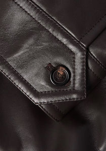 Leather Intrecciato Collar Blouson