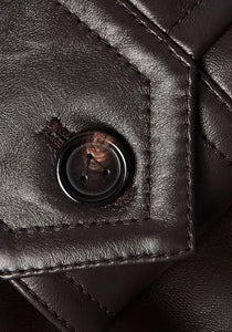 Leather Intrecciato Collar Blouson