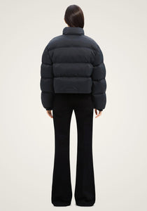 Cropped Nylon Puffer Jacket