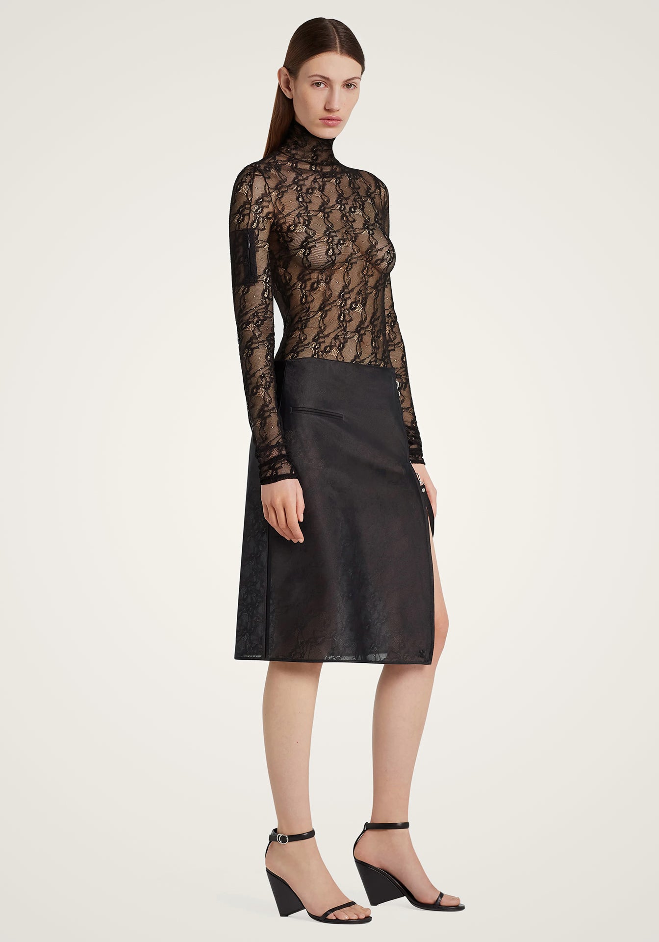 Lace Mockneck Top