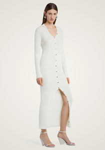 Light Rib Cardigan Long Dress