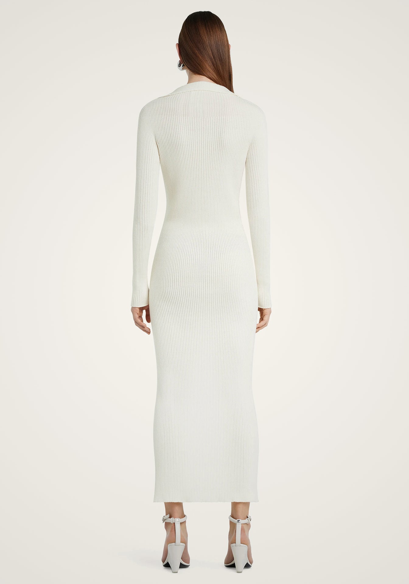 Light Rib Cardigan Long Dress