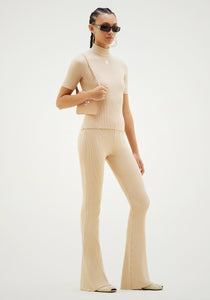 Reedition Short Sleeves Rib Knit Sweater