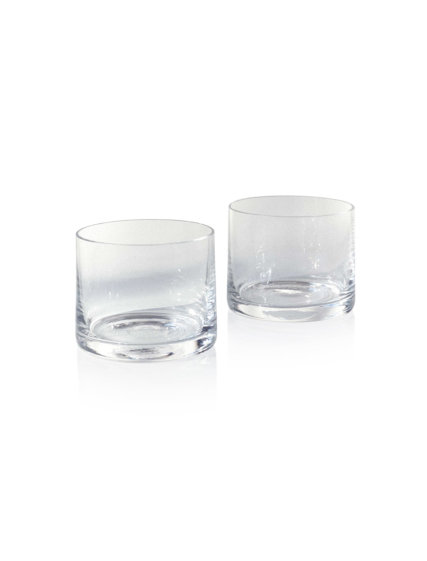 Set of 2 Deborah Ehrlich Simple Crystal Water Glasses, Hand Blown