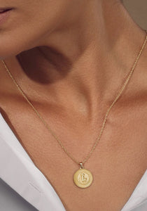 Aquarius, 18K Yellow Gold Pendant Necklace