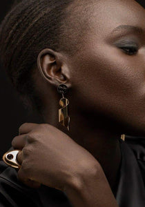 Lampshade, 18K Yellow Gold Earrings