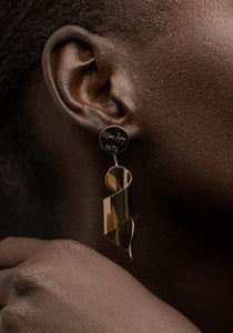 Lampshade, 18K Yellow Gold Earrings