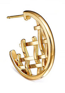 Yuna, 18K Yellow Gold Hoop Earrings