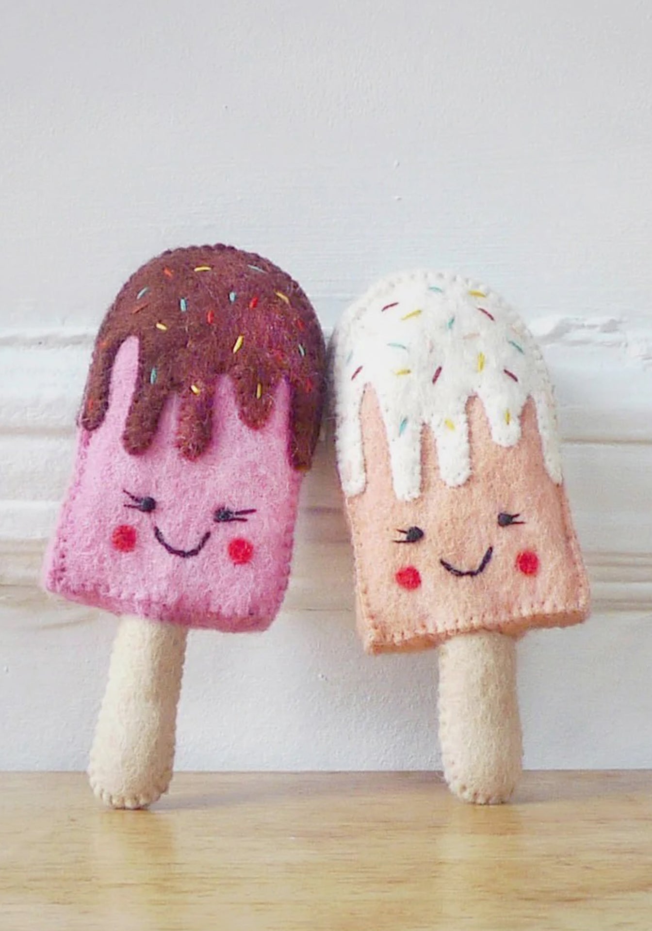 Peach Popsicle Squeaker Toy