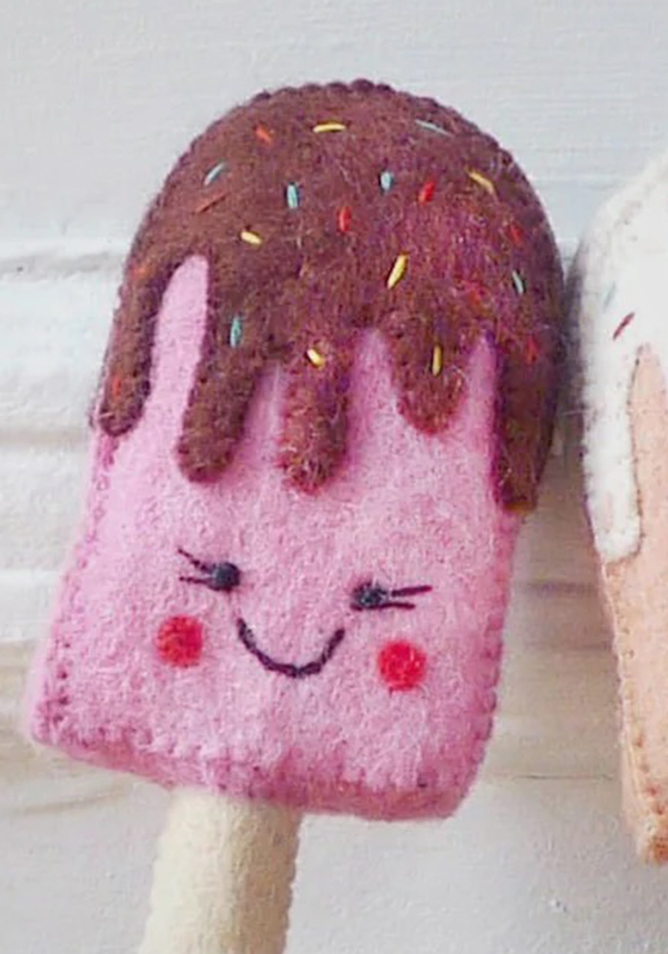 Peach Popsicle Squeaker Toy