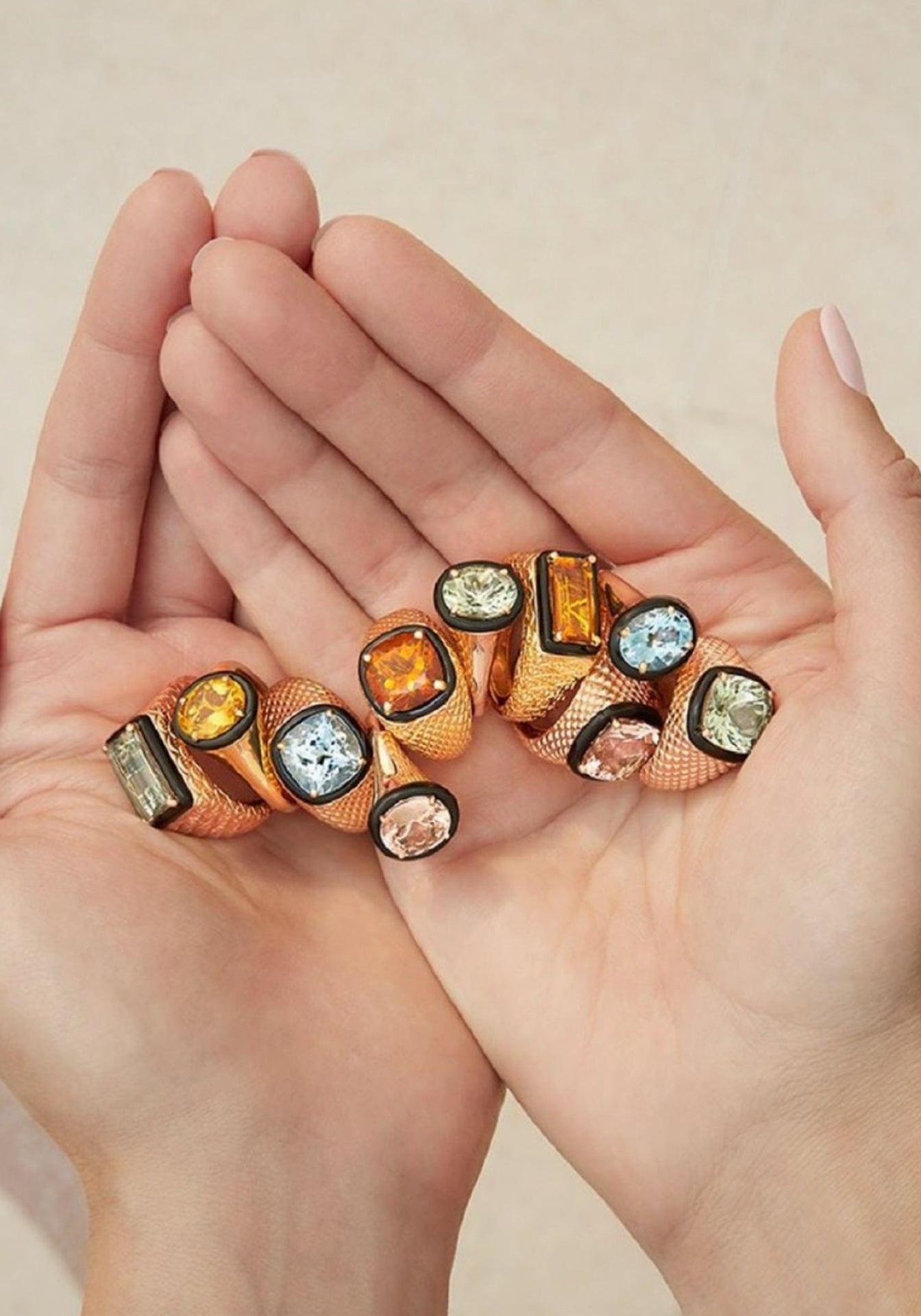 Aravali, 18K Yellow Gold + Citrine Baguette Ring