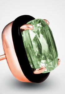 Aravali, 18K Rose Gold + Green Amethyst Earring