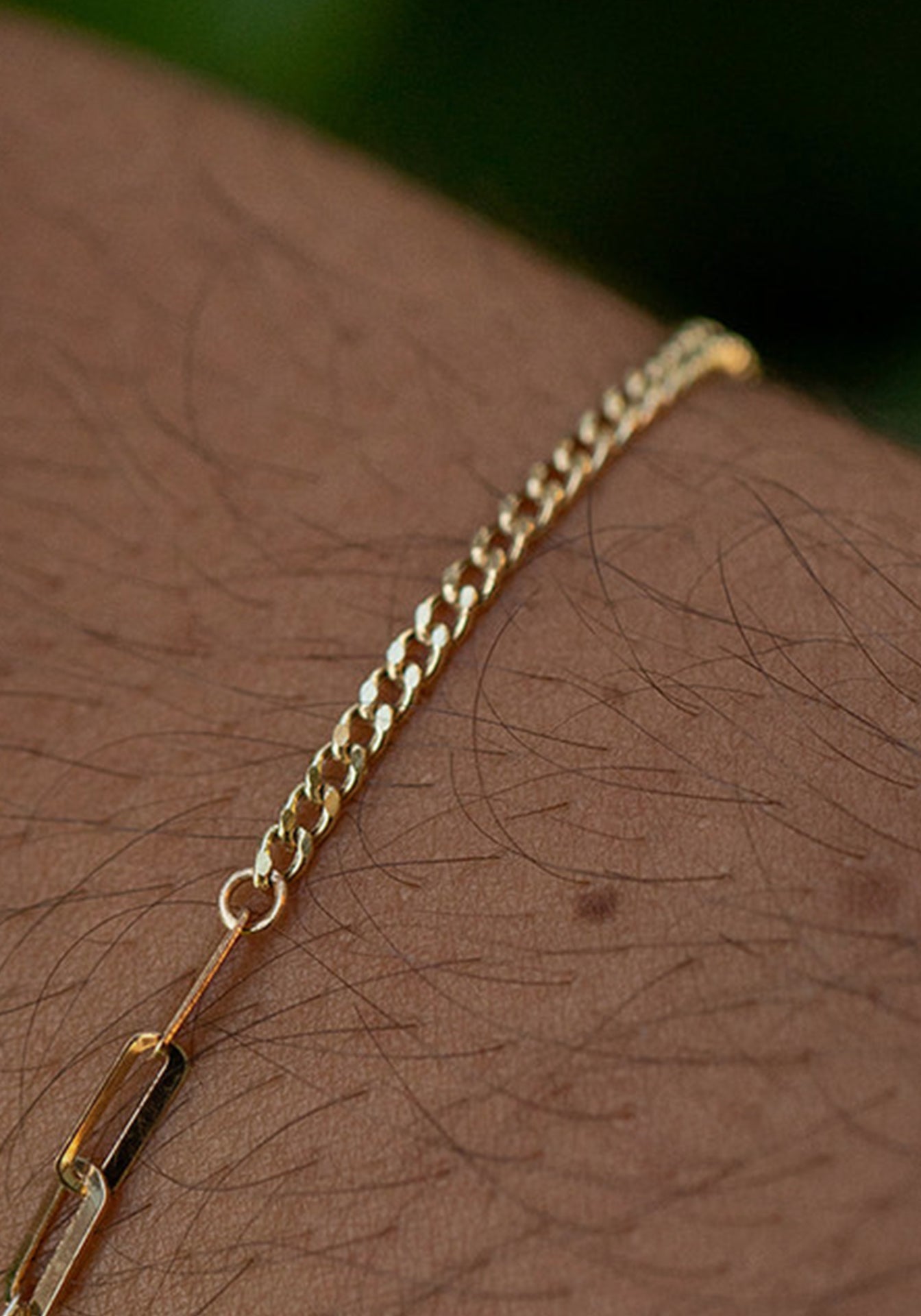 Dual Cuban Paper Clip, 18K Yellow Gold Bracelet
