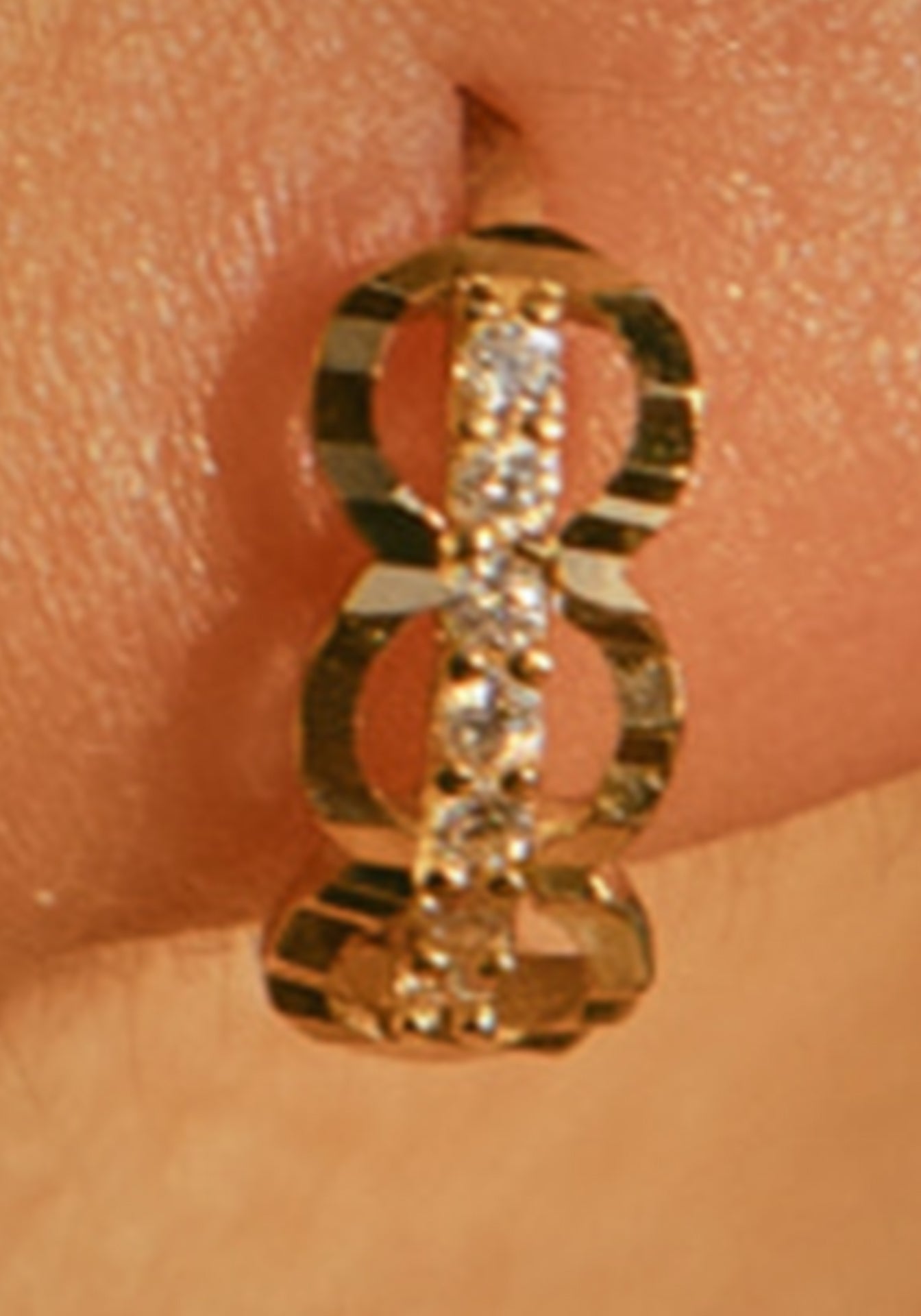 Scalloped Hammered, 14K Yellow Gold Huggies