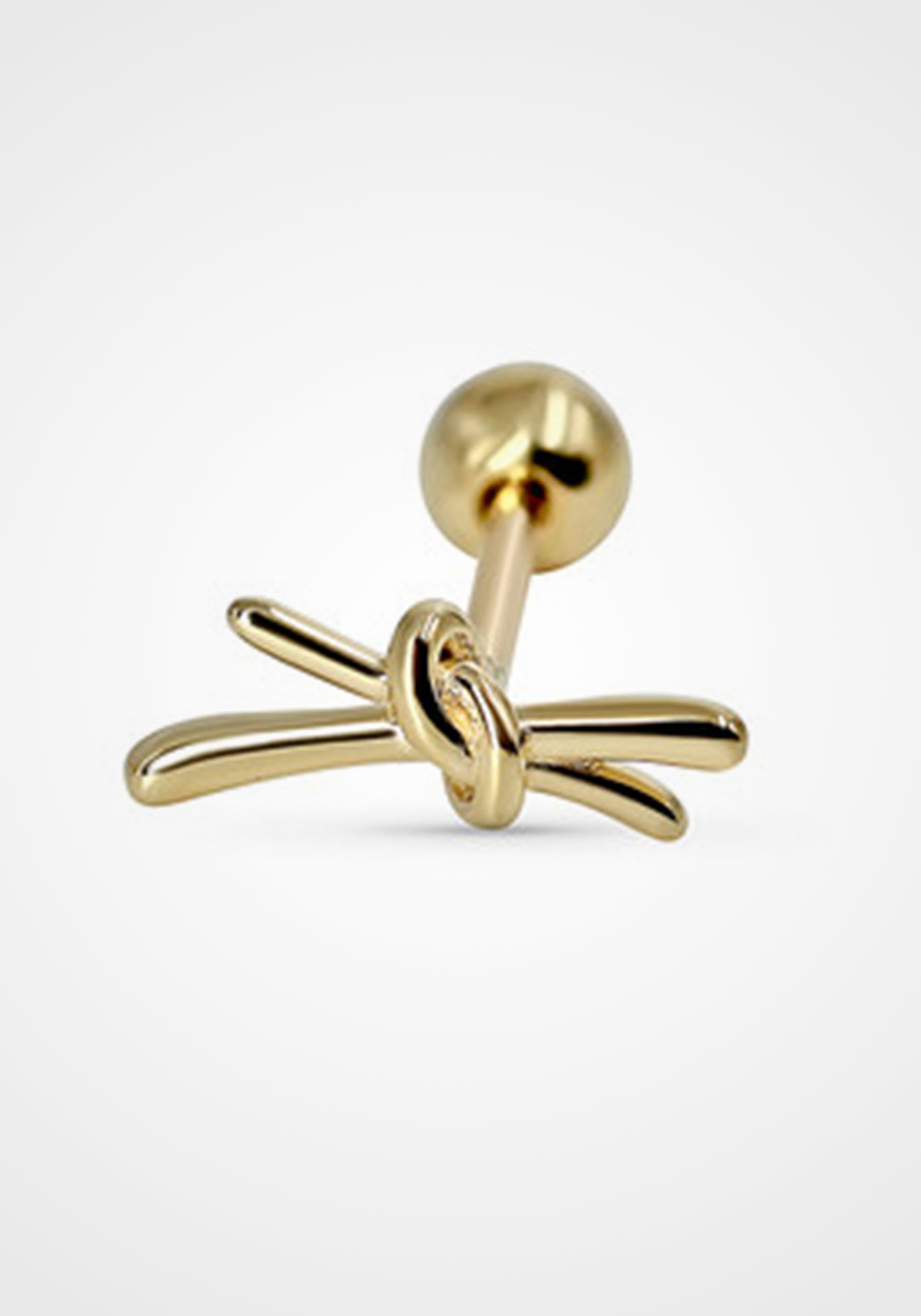 Bow Knot, 14K Yellow gold Stud Earrings