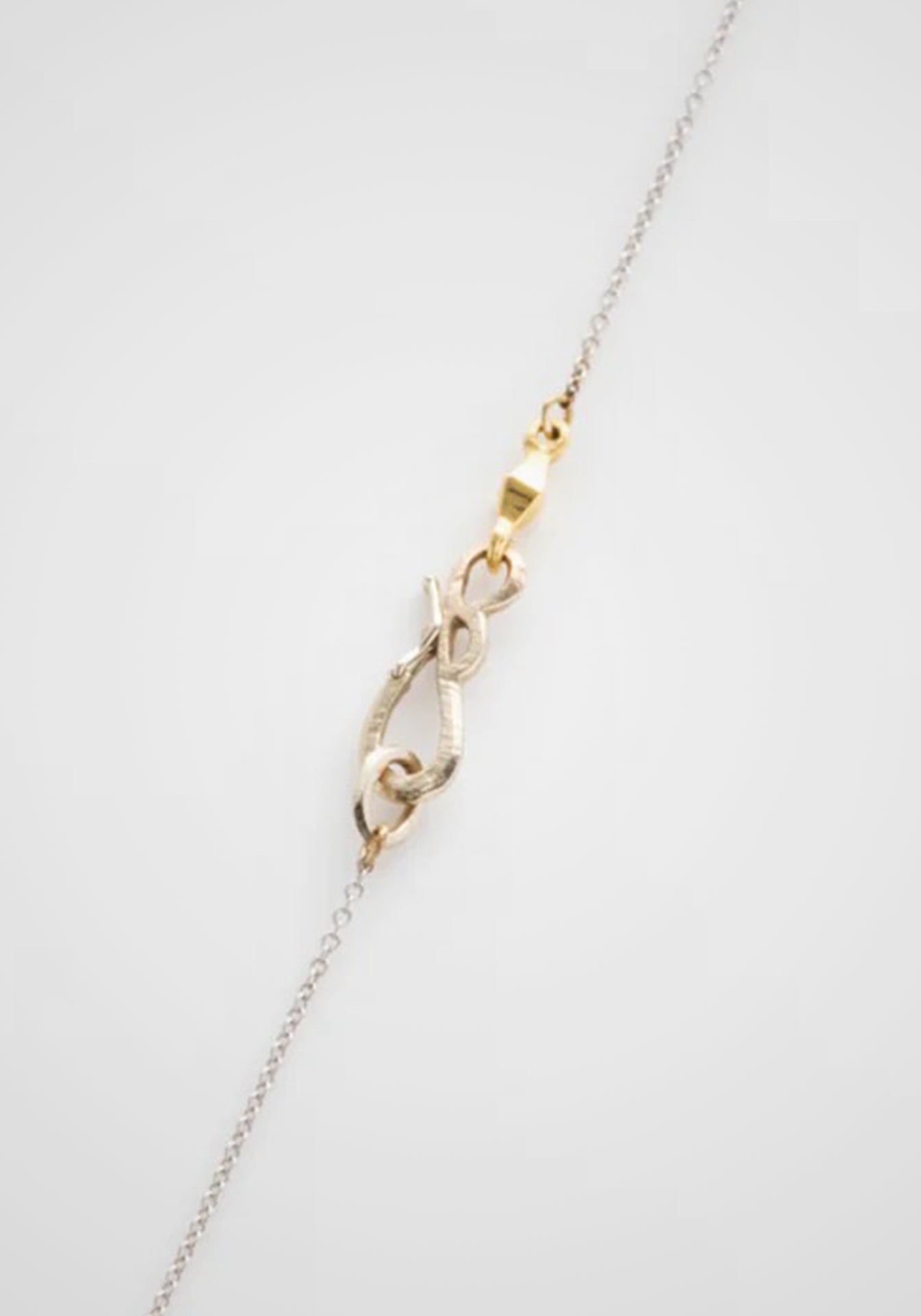 Baby Shark Took, 18K Yellow Gold + Pavé Diamond Necklace